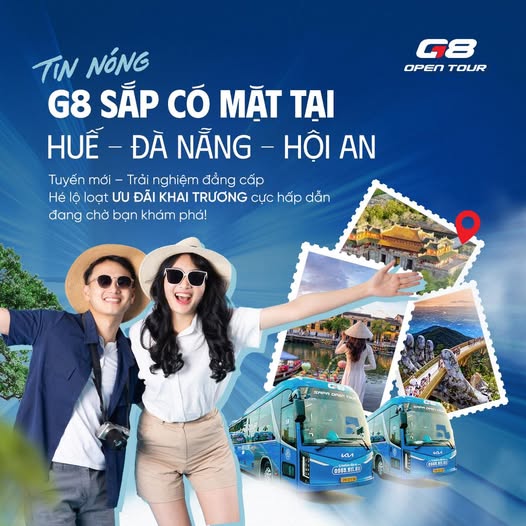 G8 Open Tour chính thức mở rộng bản đồ hành trình với tuyến đường mới: Hà Nội - Huế - Đà Nẵng - Hội An